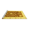 thumbnail image 2 of Ahgly Company Machine Washable Indoor Round Abstract Yellow Modern Area Rugs, 8' Round, 2 of 4