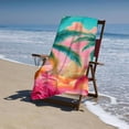 thumbnail image 5 of 1pc Hibiscus and Palm Trees Beach Towel-30*60inch, Stain and Sand Resistant, Quick Drying, Windproof&amp;Sun Protective-Modern Style-Suitable for Travel, Picnic, Outdoor Vacation, 5 of 7