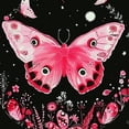 thumbnail image 6 of WYYP Butterfly Flowers Stars Round Tablecloth - Great for Home Kitchen/Parties/Holiday Dinner - 100% Polyester Fiber White, 6 of 8