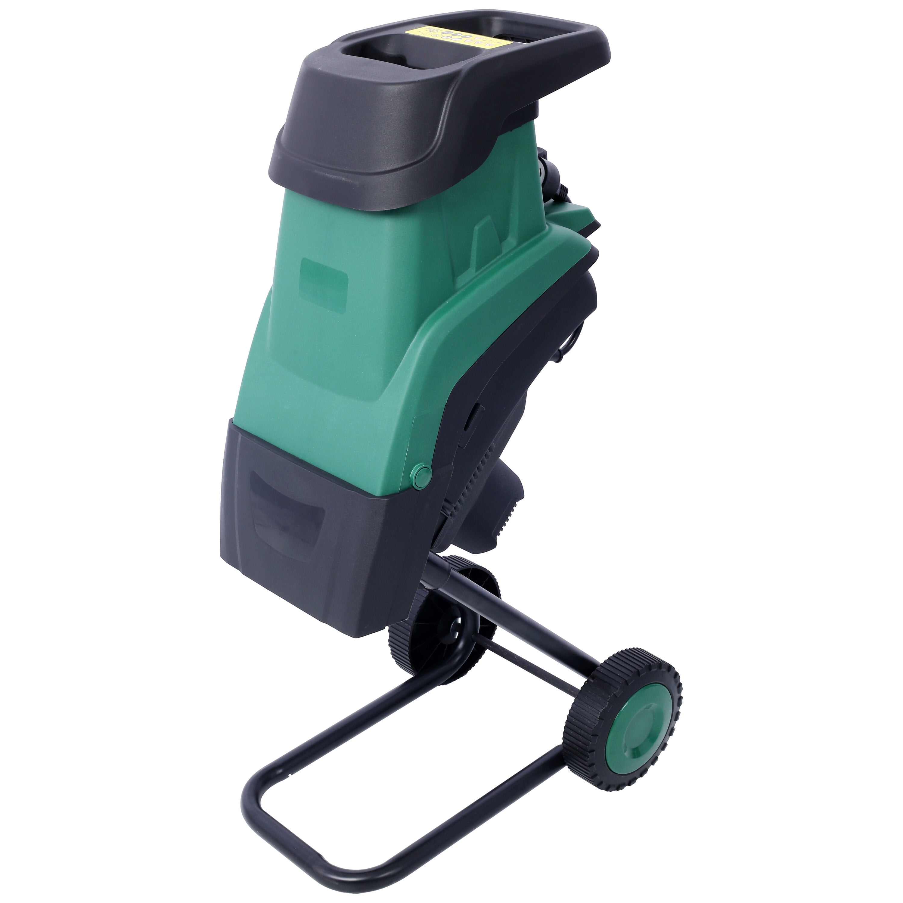 , 15Amp Electric Wood Chipper/Shredder with Wheels Electric Garden Shredder Portable Chipping Width Collection Bag, Double Sided Blade System, Auto Shut-Off Green, Green ,Plastic ,