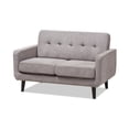 thumbnail image 2 of Skyline Decor Light Grey Fabric Upholstered Loveseat, 2 of 9