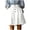 White, variant on Qiopertar Linen Shorts for Women Vintage Casual Elastic High Waist Cotton Linen Pants with Pockets Plus Size Wide Leg Half Shorts, Black M
