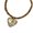 Dark, variant on Trendy Double Layer Heart Pendant Necklace with Adjustable Leopard Print Cord Vintage Styles Neckchain Jewelry for Women