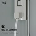 thumbnail image 4 of VIGO Bowery 58 in. H x 5 in. W 4-Jet Shower Panel System with Square Rainhead, Tub Filler and Hand Shower in Stainless Steel, 4 of 13