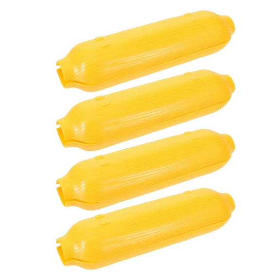Hemoton Yellow Corn Tray Serving Plates for Parties Appetizers and Snacks Reusable Plastic 8pcs