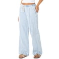 thumbnail image 4 of Celebrity Pink Women's and Women's Plus Drapey Wide Leg Jeans, Sizes XS-4X, 4 of 13