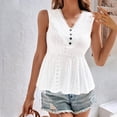 thumbnail image 2 of Birdeem Mode Femmes Manches Courtes Col en V Uni Décontracté Élastique Confortable Blouse Chemises, 2 of 7