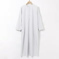 thumbnail image 5 of Bcfgryg Male Solid Color Long Sleeve Robe Arabic Clothes Middle Skirt Robe Big and Tall Shirts White XXL, 5 of 5