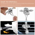 thumbnail image 5 of Shiny cross vent clips, crystal stone decorated car decoration clips, crystal diamond air freshener vent clips, car shiny dashboard vent outlet decorations, suitable for most vehicles (black, style 1, 5 of 5