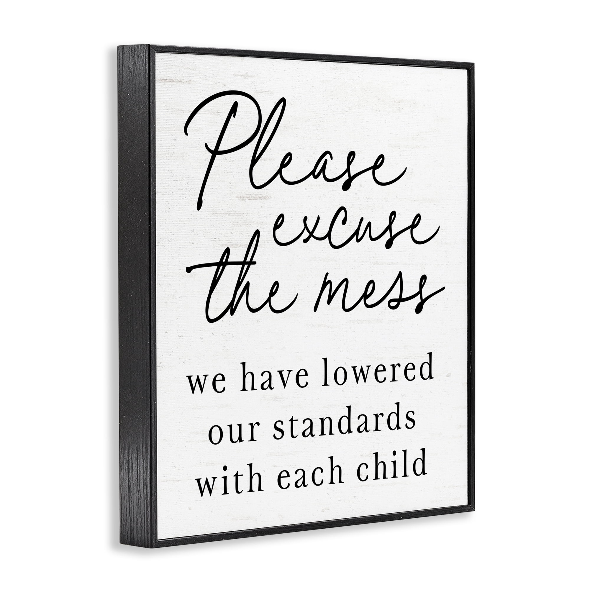 Lowered Stand With Each Child Black Framed Giclee Art, design by Lettered and Lined