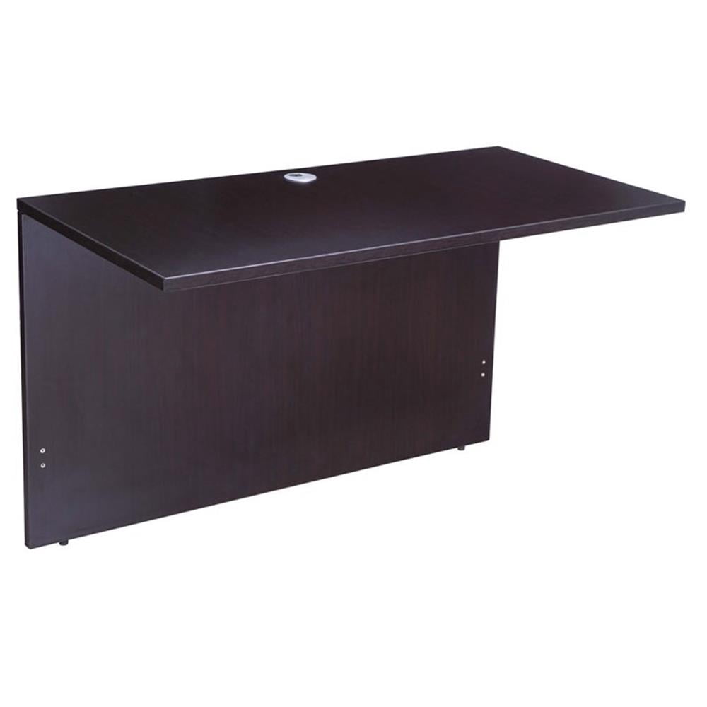 Boss Office Products Mocha 71 inch Executive U-Shape Desk with Lateral File and Hutch