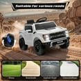 thumbnail image 4 of Ford Ride on Toys, 12V Ford F150 Raptor Battery Powered Ride on Cars with Remote Control, Ages 3+, White, 4 of 4