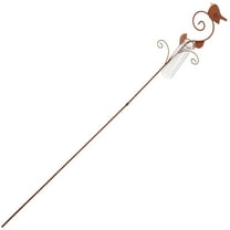 Raindrops Measuring Tube Rain Gauge with Flamingo Iron Stake Decorative Rain Gauge Garden Supply