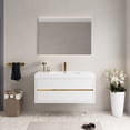 thumbnail image 3 of 48" Wall-Mounted, Durable Wood - Spacious U-Shaped Interior for Storage - Bathroom Furniture - Optimal Convenience, 3 of 6