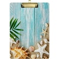 thumbnail image 1 of FMSHPON Seashells S Wooden Summer Clipboard Hardboard Wood Nursing Clip Board and Pull for Standard A4 Letter 13x9 inches, 1 of 7