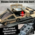 thumbnail image 3 of 1:16 Scale Remote Control Car Military Crawler Off-Road RC Tank with 4WD, Adjustable Speed/Steering, 2 Batteries & Openable Doors – All-Terrain RC Truck for Kids Adults, Birthday Gifts, 3 of 7