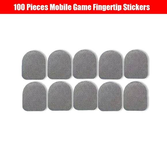 mmirethe Pack of 100 Mobile Game Fingertips Stickers Sweatproof Touch Screen Gaming Sticker Carbon Fiber 18Pin Gamer Accessories Gray 1Set