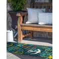 thumbnail image 3 of Unique Loom Outdoor Coastal Collection Area Rug - Anchorwave (2'  x 6' 1" Runner Navy Blue/Teal), 3 of 9