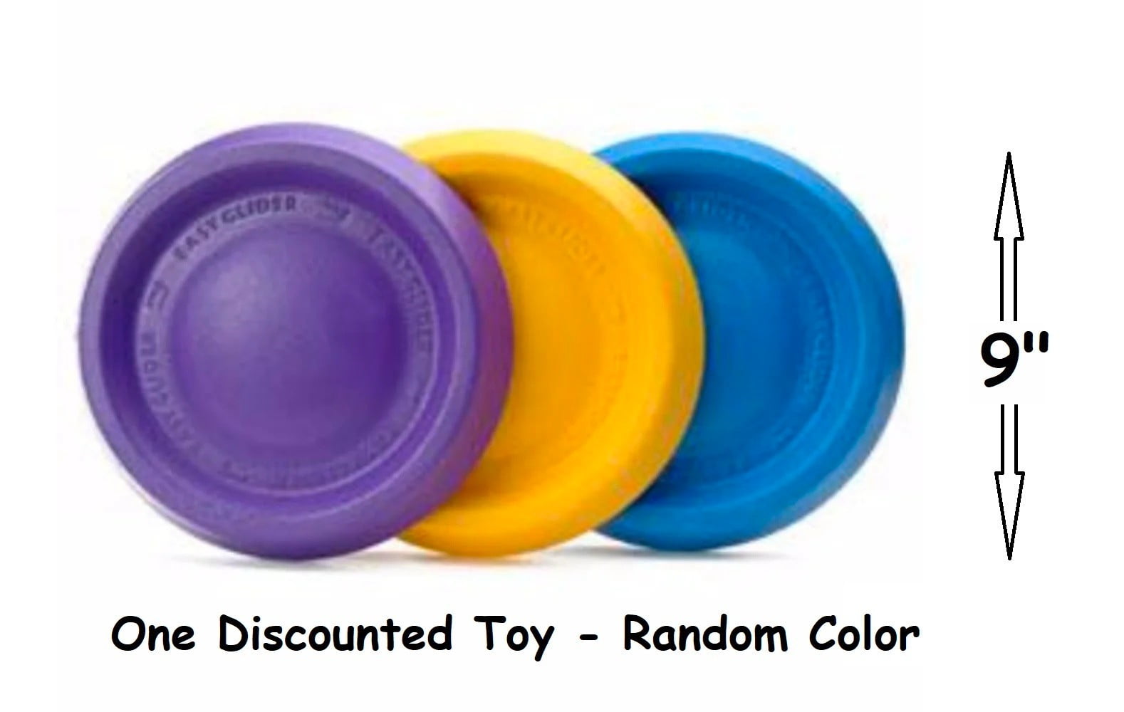 Dog Jump Catch and Fetch Toys Floating Interactive Foam Flyer Glider Disc FUN! (9" Random Color - Discounted)