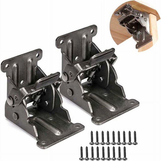 Bisagras autoblocantes de 2 piezas, accesorios para patas de soporte plegables, plegable B
