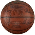 thumbnail image 2 of 1981 Finals Game Winning Game Used Signed Basketball Boston Celtics NBA Champs, 2 of 9