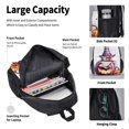 thumbnail image 4 of Disketp Halloween Gnome With Pumpkins Mochila Estampada de Gran Capacidad con Lonchera y Estuche, Set de 3 Piezas para Estudiantes, 4 of 7