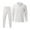 White, variant on sususu Suit for Men,Modern Men Two Piece Solid Color Hoodie Top with Trousers Casual Long Sleeve Outfit Set for Everyday Wear - Blue