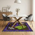 thumbnail image 3 of ODIKA 5'x7' Ultra-Soft Area Rug, Purple Green Abstract Botanical Motif Design Contemporary Art Style with Geometric Washable, Bare feet friendly, Silk-Touch for Bedroom Home office, 3 of 7