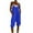 Blue, variant on Akafmk Plus Size Jumpsuits for Women Summer, Casual Rompers for Women, Solid Color Short-Sleeved Casual Wide-Leg Jumpsuit with Button Pockets Loose Fitting Overalls