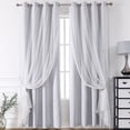 thumbnail image 1 of Xiao Hua Cortinas perforadas de estilo sencillo, ideales para dormitorio, sala y cocina (1 panel, 130 cm de largo x 100 cm de ancho, gris claro A86), 1 of 4