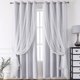 thumbnail image 1 of Nvzi Cortinas perforadas de estilo sencillo, ideales para dormitorio, sala y cocina (2 paneles, 183 cm de largo x 132 cm de ancho, 86 cm de ancho), 1 of 4