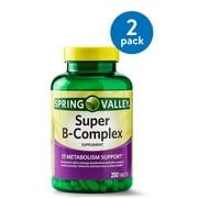 - (2 Pack) Spring Valley Super B-Complex Tablets, 250 Ct