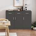 thumbnail image 2 of Canddidliike Modern Sideboard Buffet Server, Kitchen Cabinet Storage Unit with 3 Doors and 3 Drawers - Gray, 2 of 7