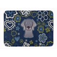 thumbnail image 1 of Carolines Treasures BB5082RUG Blue Flowers Weimaraner Machine Washable Memory Foam Mat, 1 of 4