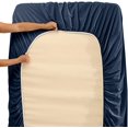 thumbnail image 4 of ZMLEVE 1800 Premier Series 4pc Bed Sheet Set - King, Navy Blue, 4 of 6