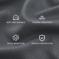 thumbnail image 3 of JIATER Blackout Curtains Set of 2 Panels for Bedroom Living Room Outdoor 52 x 72 in,Thermal Insulated Room Darkening Blackout Curtains with Grommet,Dark Gray, 3 of 9