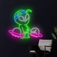 thumbnail image 3 of Handmadetneonsign Alien Lifting UFO Neon Sign, Alien Lifting UFO LED Light, Alien Gym Led Sign, 3 of 5