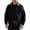 Black, variant on Men's Corduroy Collar Work Jacket Zip Up Casual Bomber Coat for Fall Winter Windproof Warm Outdoor Travel with Zipper Chest Pocket, Coffee, M