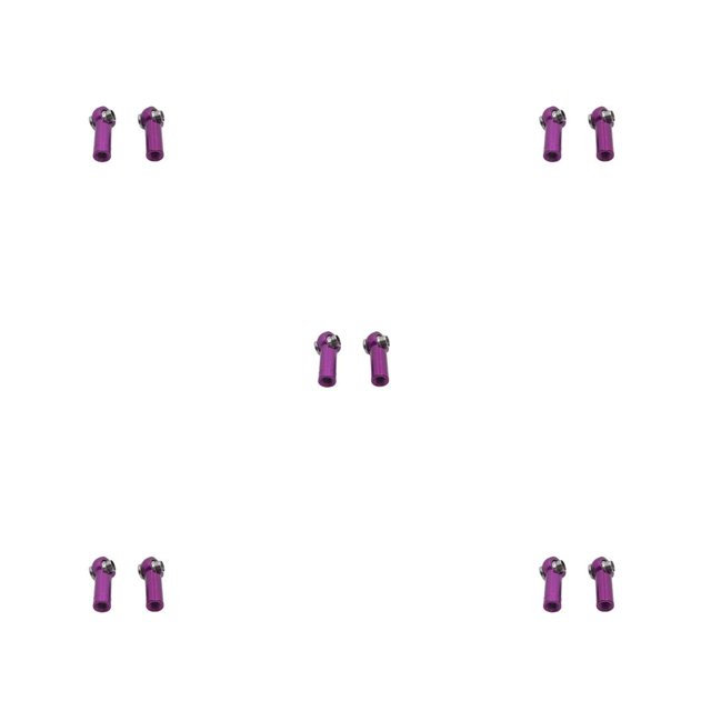 stanreset 2pcs Tie Rod End Component Joint Accessories Universal Positive Reverse Thread Ball Head Buckle Upgrading Accessory Purple Type2 NO2
