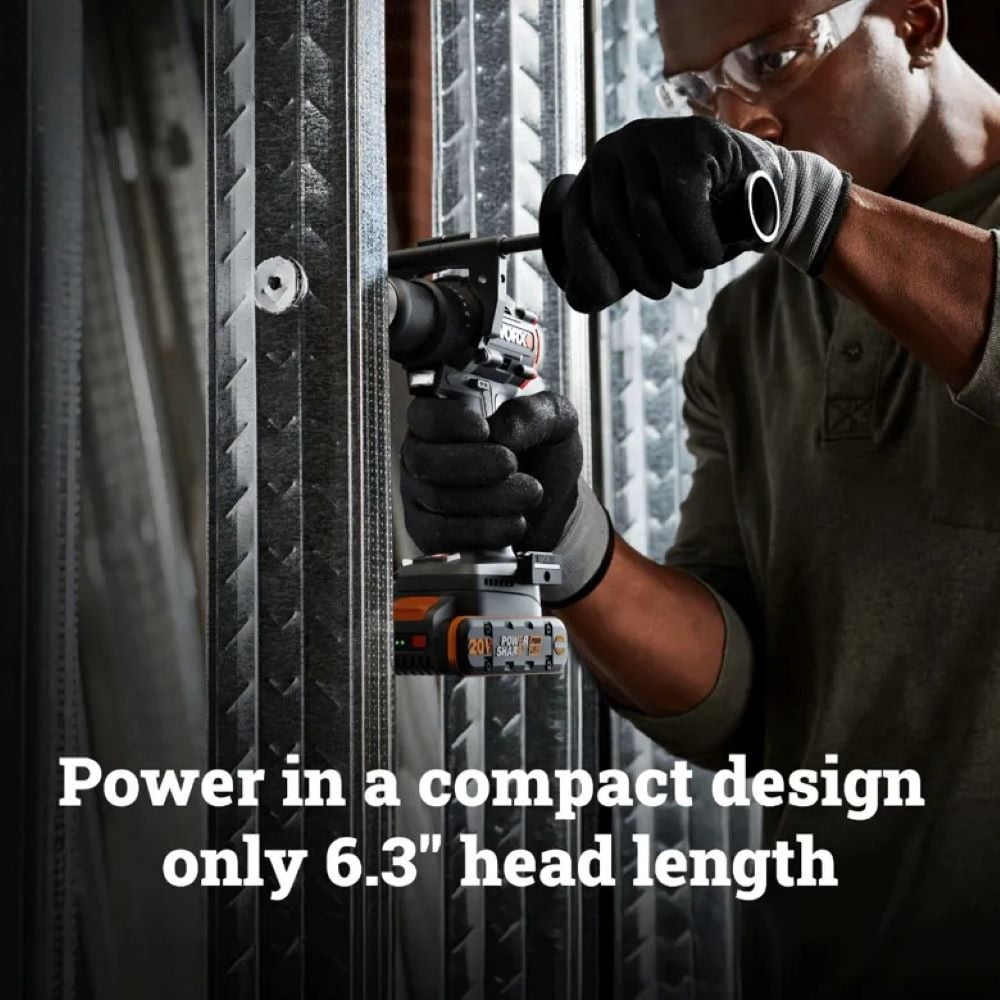 Worx WX109L 20V PowerShare 105 Nm Brushless Cordless Drill/Driver (Battery & Charger Included)