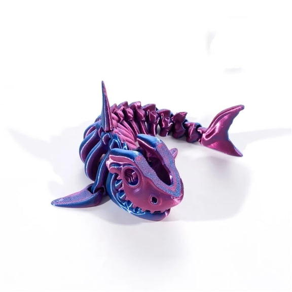 3D Printed Shark Bones Realistic Dinosaur Model Jointed Full Movable Birthday Gift Realistic Animals Decorative Desktop