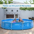 thumbnail image 3 of Costway Round Above Ground Swimming Pool Patio Frame Pool W/ Pool Cover Iron Frame Blue, 3 of 7