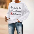thumbnail image 4 of Women's Casual Long Sleeve Tops Cute Printed Round Neck Cozy Loose Pullover Sweatshirts for Spring Valentine's Gift(White,S), 4 of 5