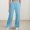 *Light Blue, variant on ClodeEU Women's Wide Leg Palazzo Pants ,Pleated Textured Comfy Lounge Baggy Trousers Dark Blue,Womens Plus M