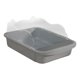 thumbnail image 1 of Caja de arena semicerrada para gatos con tapa abierta, contenedor de inodoro con lados altos y antiadherente 43x28x18cm Gris, 1 of 9