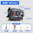 thumbnail image 2 of Headlights Assembly Fit For 2014-2021 Toyota Tundra w/Factory Halogen Headlight or LED DRL Headlights Models, Front Lamps w/Led Day Running Light/Side Marker(Black Housing), 2 of 10