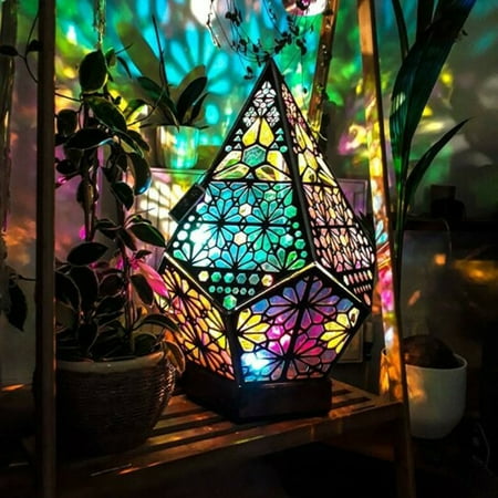 

Diamond Shaped LED Desktop Light Hollow Out Decorative Night Lamp