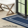 thumbnail image 5 of Washable Skid-Resistant Runner Rug, Border, Denim Twist and Light Grey, 26" x 96", 5 of 9
