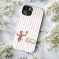 thumbnail image 5 of Peaceful Christian Quote Curious Monkey Phone Case, Pink Striped Faith-Based Design Protective Cover for iPhone 16 15 14 13 12 11 Pro Max Plus Mini, 5 of 6