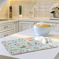 thumbnail image 6 of FREEAMG Funny Gnomes and Mushrooms Dish Drying Mat, Absorbent Microfiber Pad Protector For Kitchen Counter Top Mat Dish Drainboard 16x18in, 6 of 7